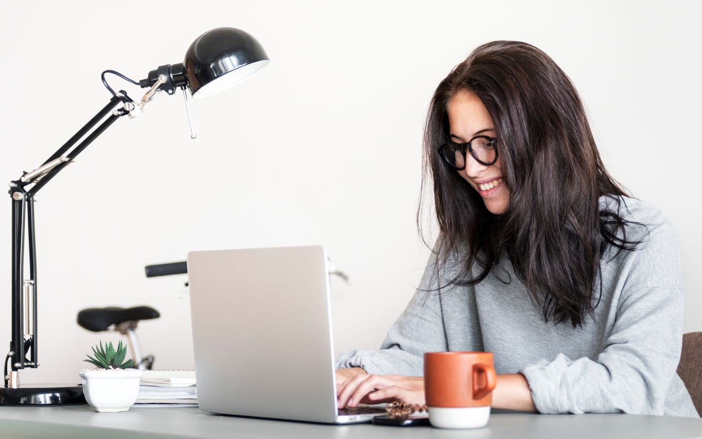 Focused professional in a serene wellness setting.